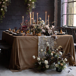 Meadow on Natural Linen Table Runner - Linen Tales B2B 
