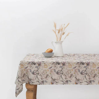Meadow on Natural Linen Tablecloth - Linen Tales B2B 