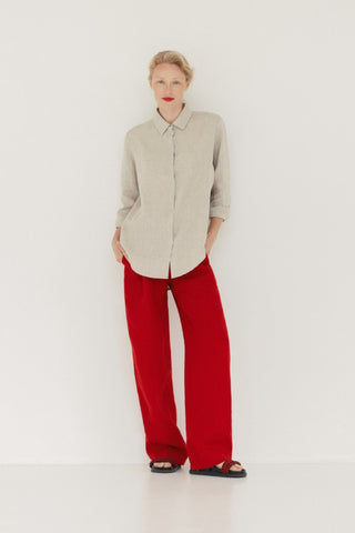 Melange Linen Azalea Shirt - Linen Tales 