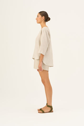 Melange Linen Bilberry Top - Linen Tales B2B 3