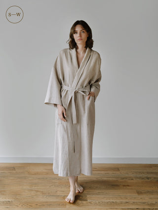Melange Linen Blend Gown - Linen Tales B2B 3