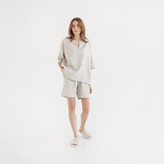 Melange Linen Clover Pyjama Set - Linen Tales B2B 