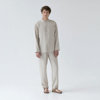 Melange Linen Currant Loungewear Set - Linen Tales B2B 
