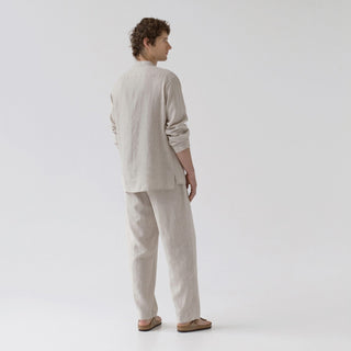 Melange Linen Currant Loungewear Set - Linen Tales B2B 6