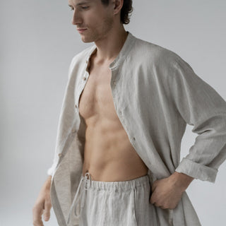 Melange Linen Currant Loungewear Set - Linen Tales B2B 3
