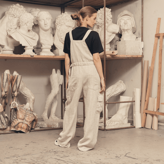 Melange Linen Elm Overalls - Linen Tales B2B 3
