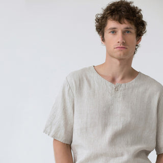 Melange Linen Fern Pyjama Set - Linen Tales B2B 