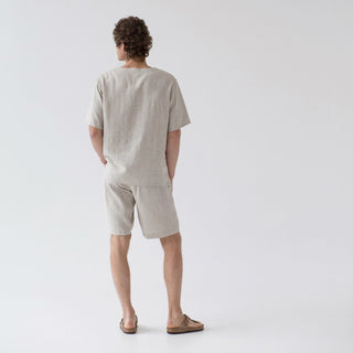 Melange Linen Fern Pyjama Set - Linen Tales B2B 4