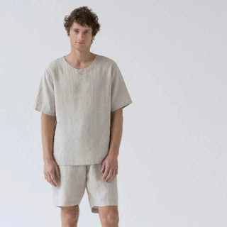 Melange Linen Fern Pyjama Set - Linen Tales B2B 