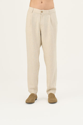 Melange Linen Magnus Trousers - Linen Tales Global 3