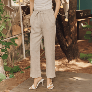 Melange Linen Octave Trousers - Linen Tales B2B 