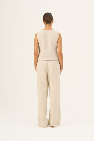 Melange Linen Pasodoble Vest - Linen Tales B2B 4