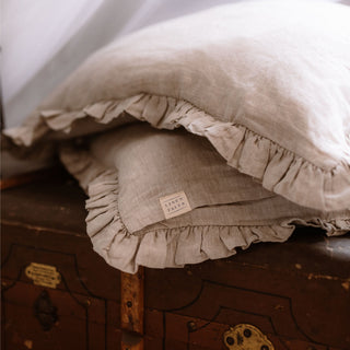 Melange Linen Pillowcase with Frills - Linen Tales B2B 3