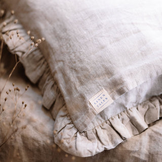 Melange Linen Pillowcase with Frills - Linen Tales B2B 4