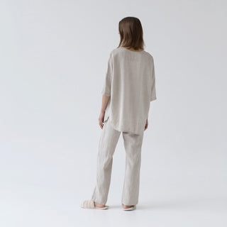 Melange Linen Primrose Loungewear Set - Linen Tales B2B 4