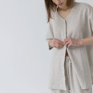 Melange Linen Primrose Loungewear Set - Linen Tales B2B 