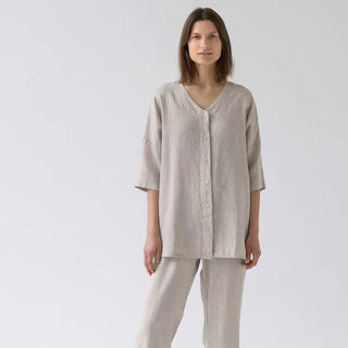 Melange Linen Primrose Loungewear Set - Linen Tales B2B 