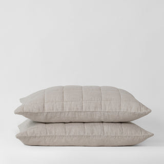 Melange Linen Quilted Pillow Shams - Linen Tales B2B 2