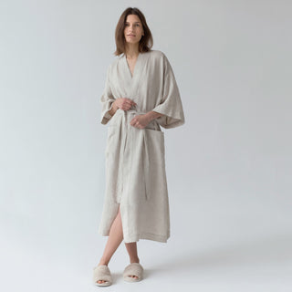 Melange Linen Summer Bathrobe - Linen Tales B2B 