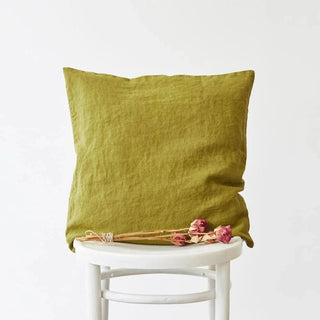 Moss Green Linen Cushion Cover - Linen Tales B2B 