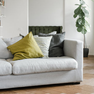 Moss Green Linen Cushion Cover - Linen Tales B2B 