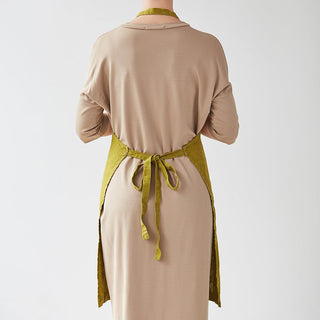 Moss Green Linen Daily Apron - Linen Tales B2B 