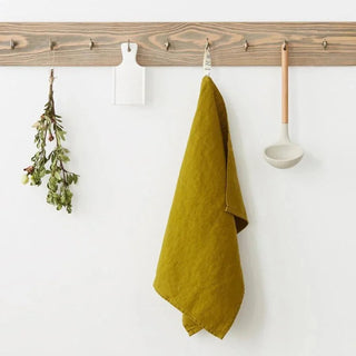 Moss Green Linen Kitchen Towel - Linen Tales B2B 