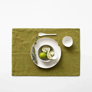 Moss Green Linen Placemat - Linen Tales B2B 