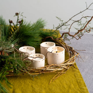 Moss Green Linen Table Runner - Linen Tales B2B 3
