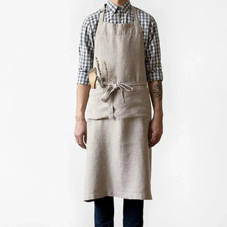 Natural Linen Chef Apron - Linen Tales B2B 