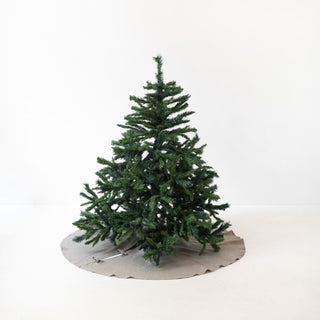 Natural Linen Christmas Tree Skirt - Linen Tales B2B 1