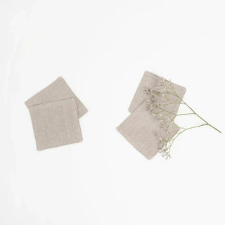 Natural Linen Coasters Set of 4 - Linen Tales B2B 
