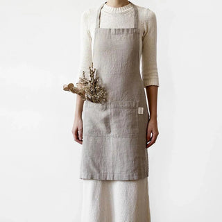 Natural Linen Daily Apron - Linen Tales B2B 1