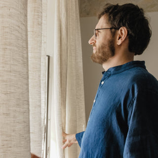 Natural Linen Daytime Rod Pocket Curtain Set of 2 - Linen Tales B2B 2