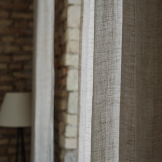 Natural Linen Daytime Tie Top Curtain Set of 2 - Linen Tales B2B 7