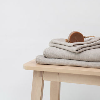 Natural Linen Fine Waffle Towel - Linen Tales B2B 4