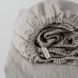 Natural Linen Fitted Sheet - Linen Tales B2B 