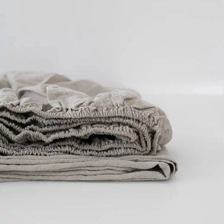Natural Linen Fitted Sheet - Linen Tales B2B 