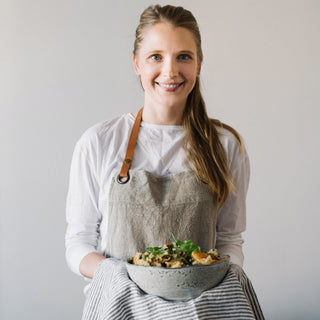 Natural Linen Luxury Apron - Linen Tales B2B 4
