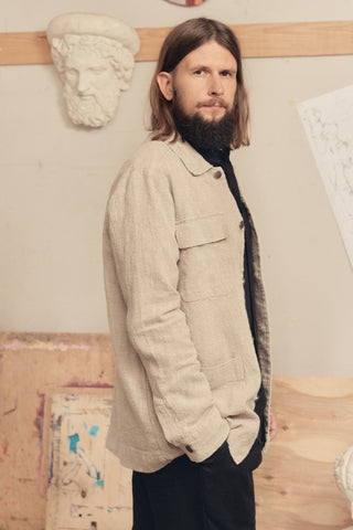 Natural Linen Maple Jacket - Linen Tales B2B 3