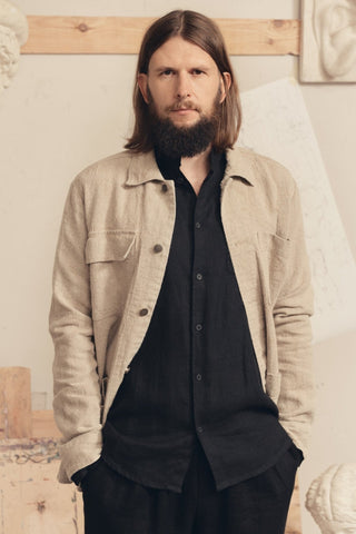 Natural Linen Maple Jacket - Linen Tales B2B 