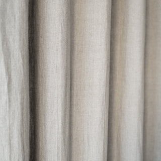 Natural Linen Night Time Rod Pocket Curtain Set of 2 - Linen Tales B2B 