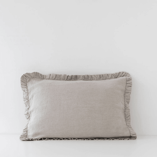 Natural Linen Pillowcase with Frills - Linen Tales B2B 