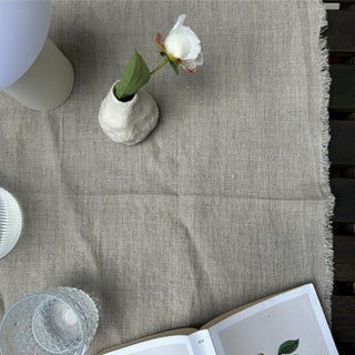 Natural Linen Table Runner with Fringes - Linen Tales B2B 3
