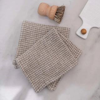 Natural Linen Waffle Dishcloth Set of 2 - Linen Tales B2B 