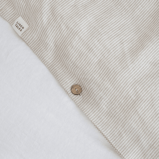 Natural Stripes Linen Duvet Cover - Linen Tales B2B 3