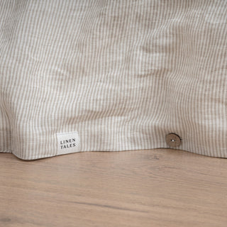 Natural Stripes Linen Duvet Cover Set - Linen Tales B2B 5