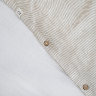 Natural Stripes Linen Duvet Cover Set - Linen Tales B2B 6