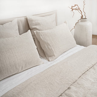 Natural Stripes Linen Duvet Cover Set - Linen Tales B2B 3