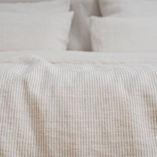 Natural Stripes Linen Duvet Cover Set - Linen Tales B2B 4